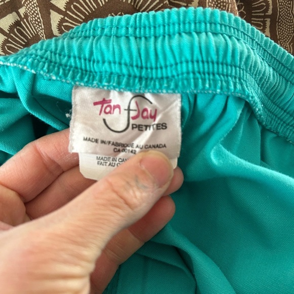 90s TanJay Teal High Rise Shorts Relaxed Fit 10P - Picture 2 of 15